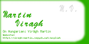 martin viragh business card